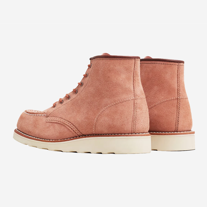 Classic Moc 6-Inch Leather Boots - Dusty Rose Abilene
