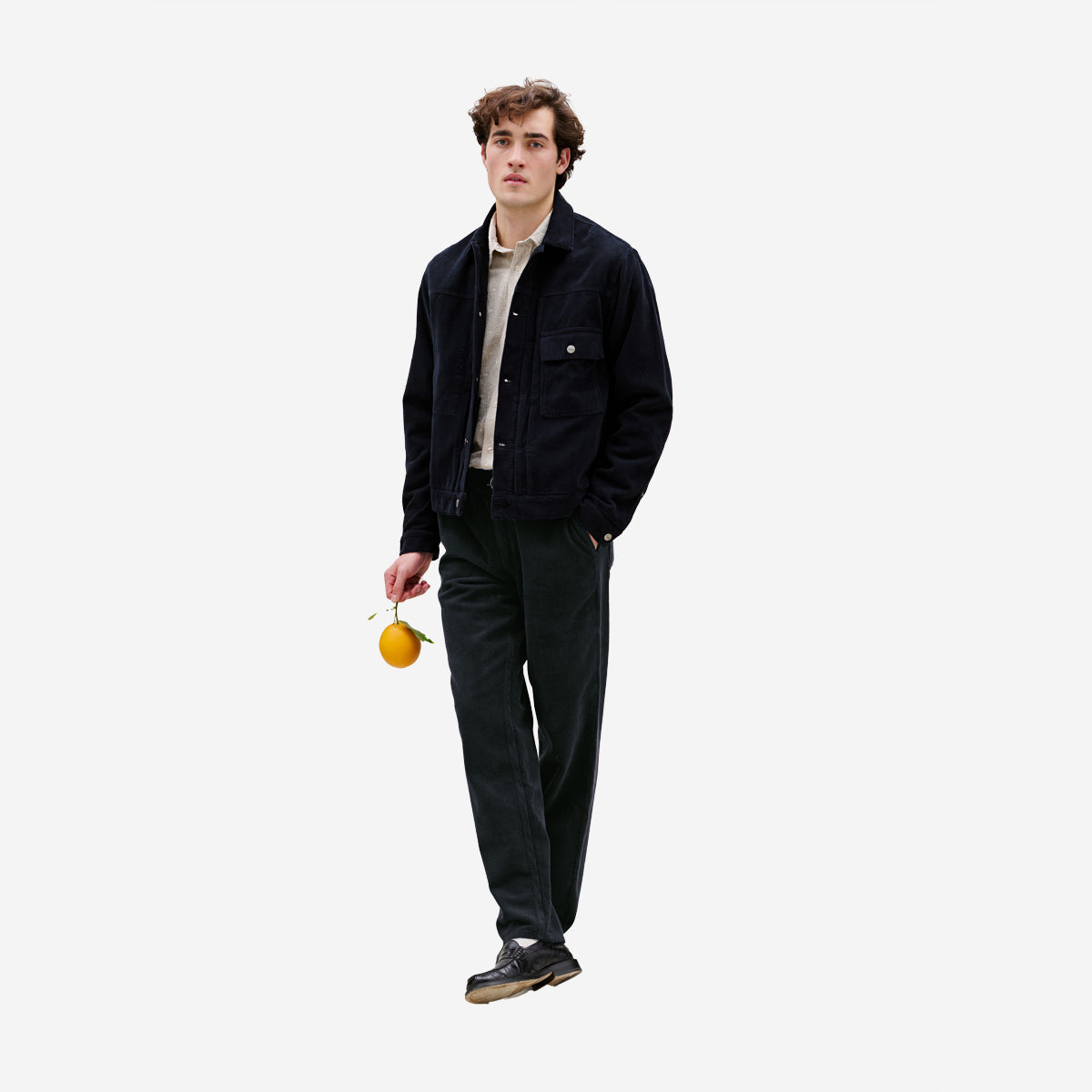 Clay Corduroy Easy Pants - Grey