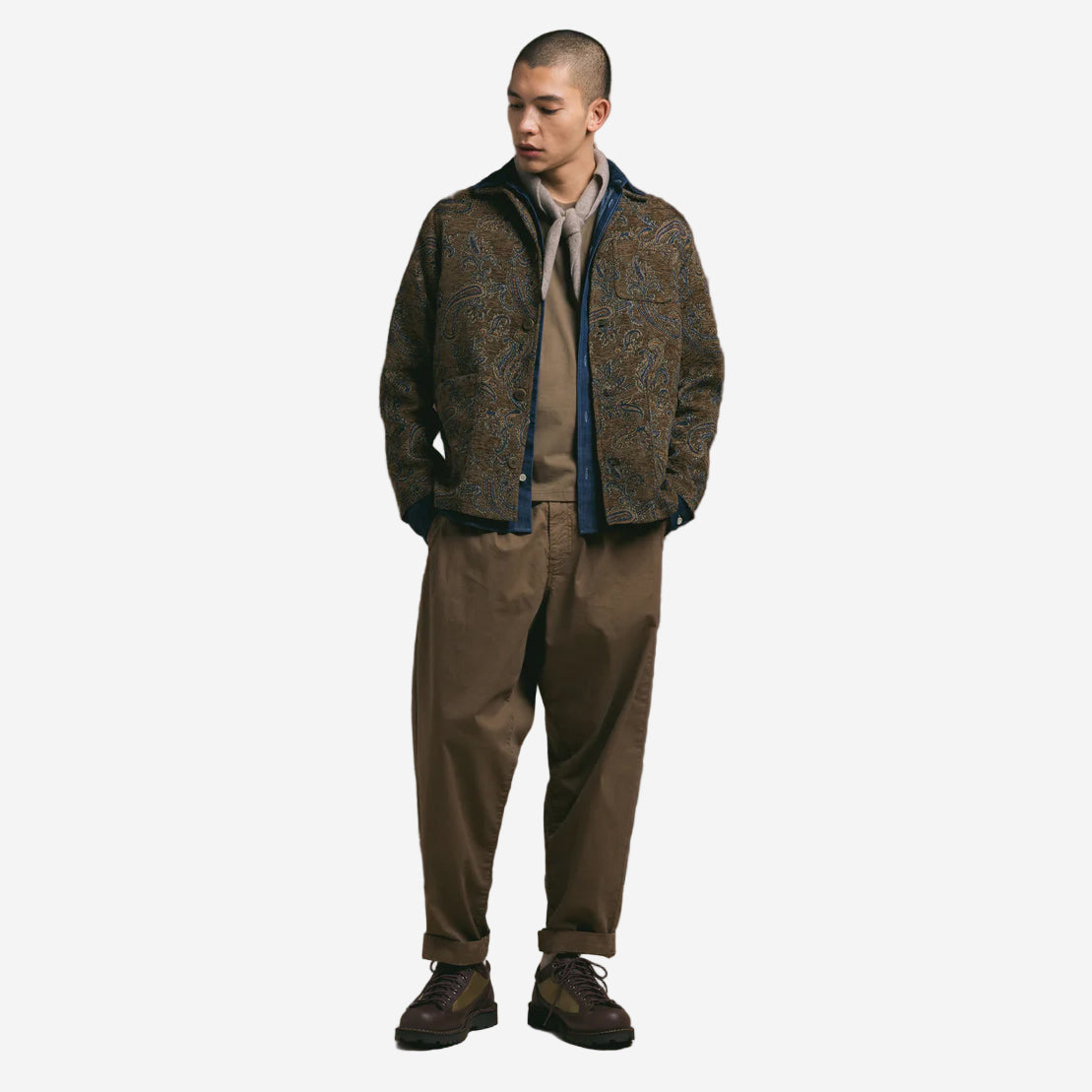 Clyde Twill Loose Tapered Trouser - Taupe