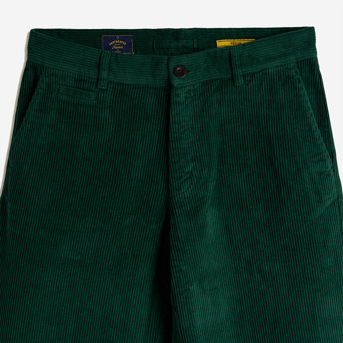 Relaxed Tapered Corduroy Trousers - Green