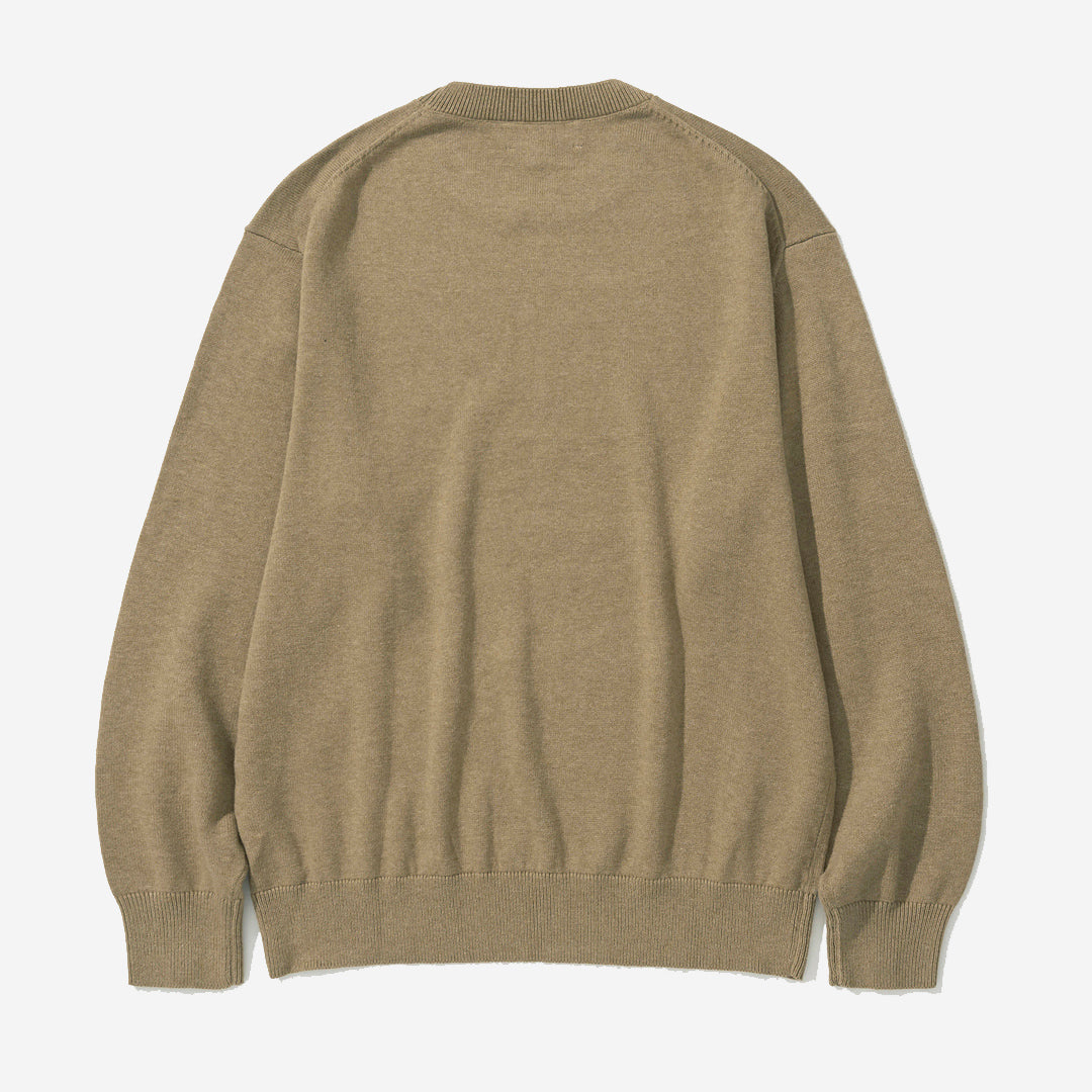 Cotton Cashmere Knit Sweater - Beige