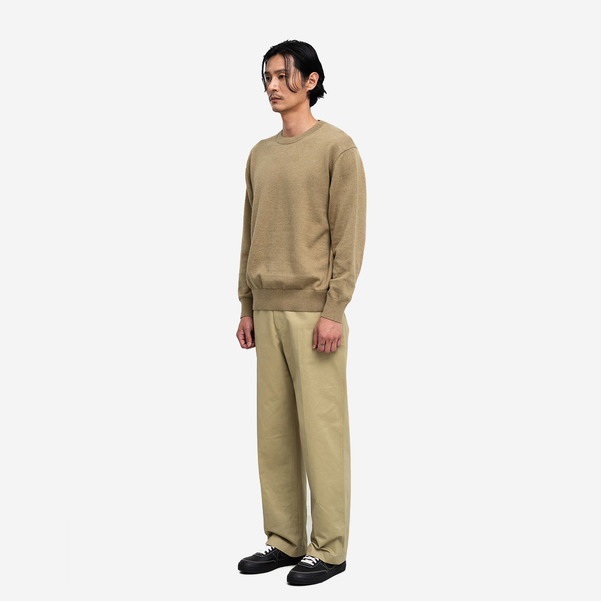 Cotton Cashmere Knit Sweater - Beige