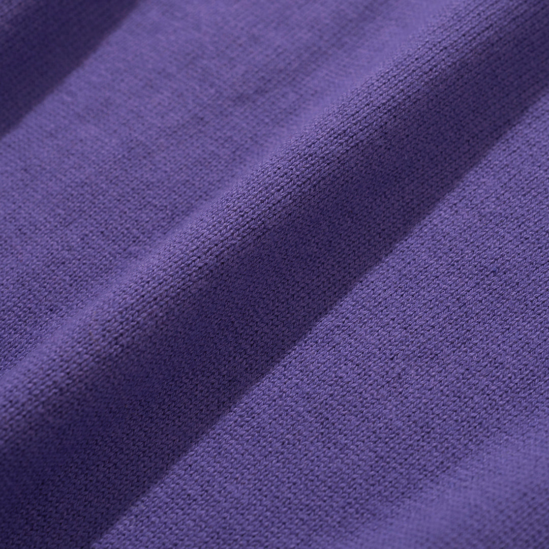 Cotton Cashmere Knit Sweater - Purple