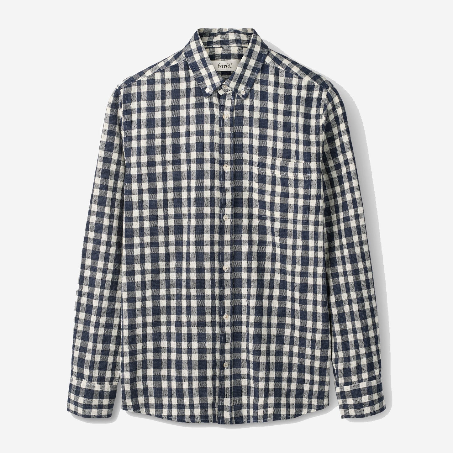 Creek Boucle Check Shirt - Navy/Cloud