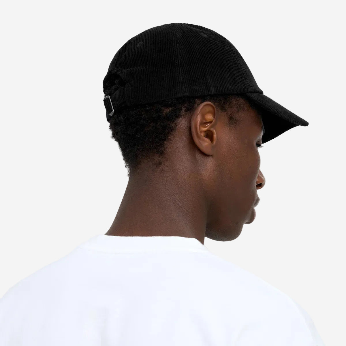 Organic Cotton Corduroy Cap - Deep Black