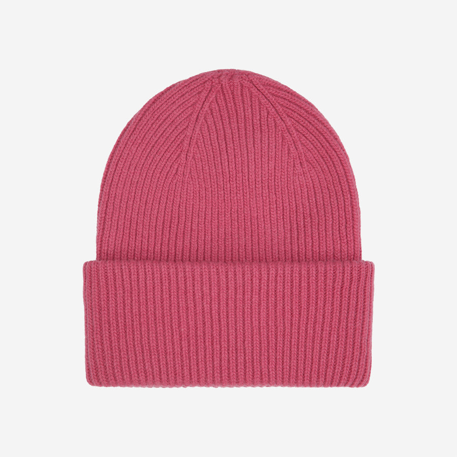 Merino Wool Hat Beanie - Raspberry Pink