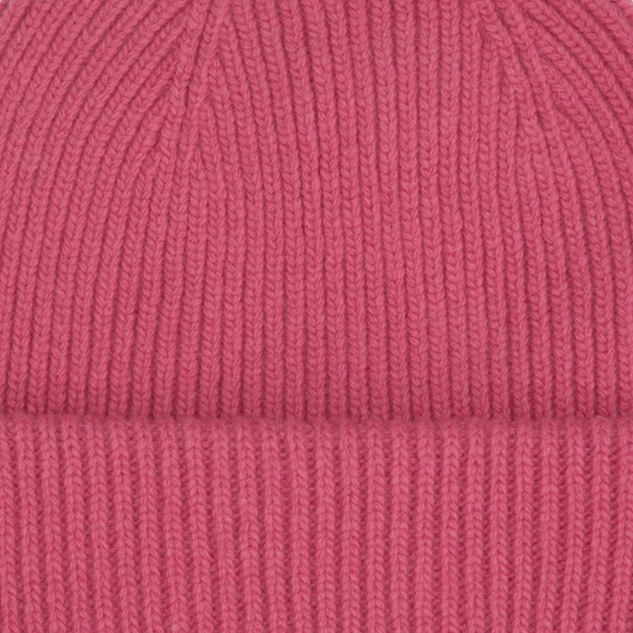 Merino Wool Hat Beanie - Raspberry Pink