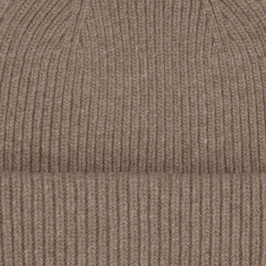 Merino Wool Hat Beanie - Warm Taupe