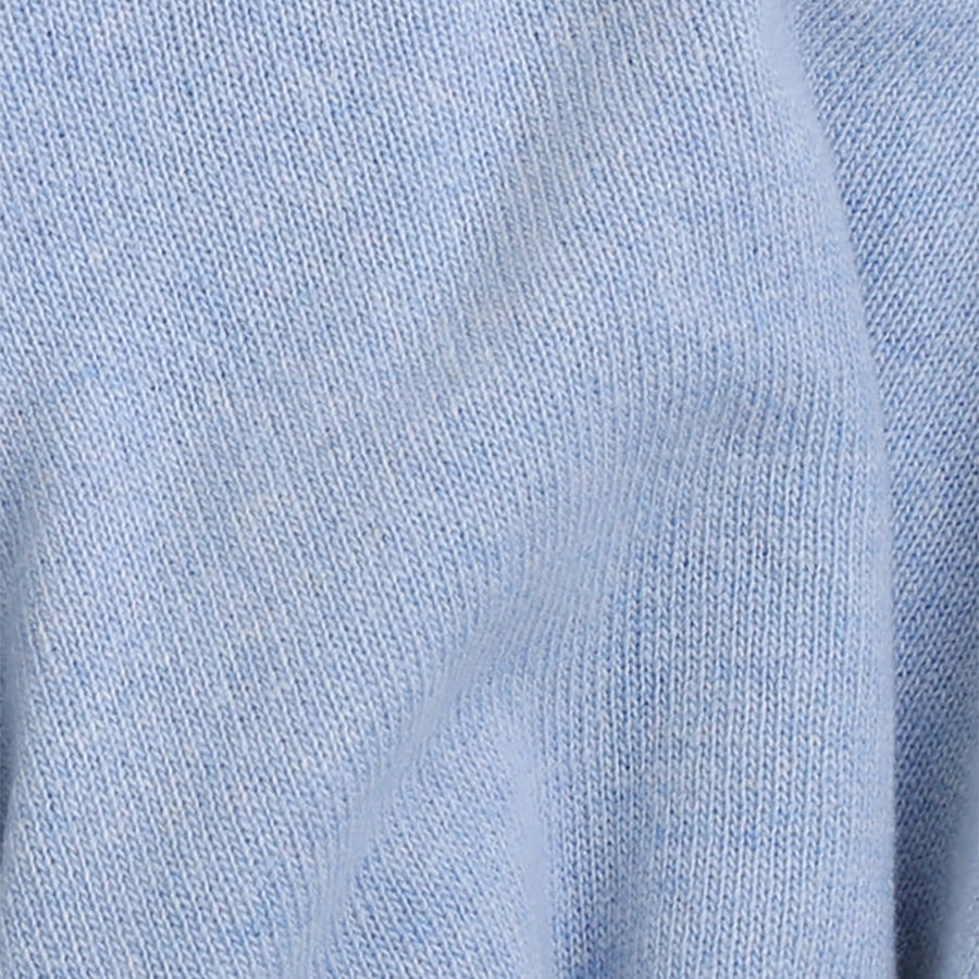 Light Merino Wool Crew Sweater - Polar Blue