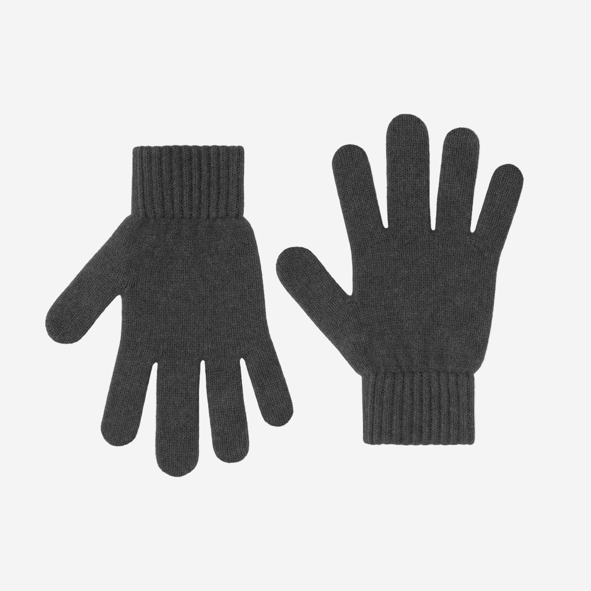 Merino Wool Gloves - Lava Grey