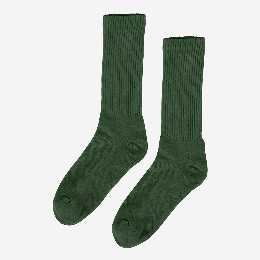 Classic Organic Active Crew Socks - Emerald Green