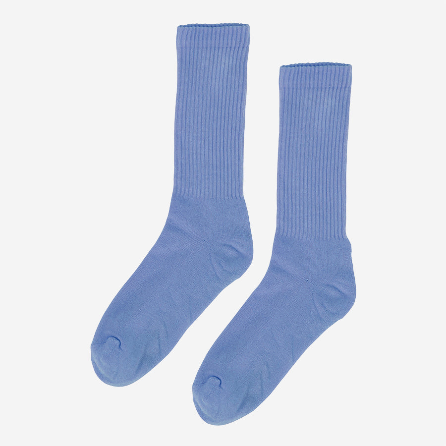 Classic Organic Active Crew Socks - Sky Blue