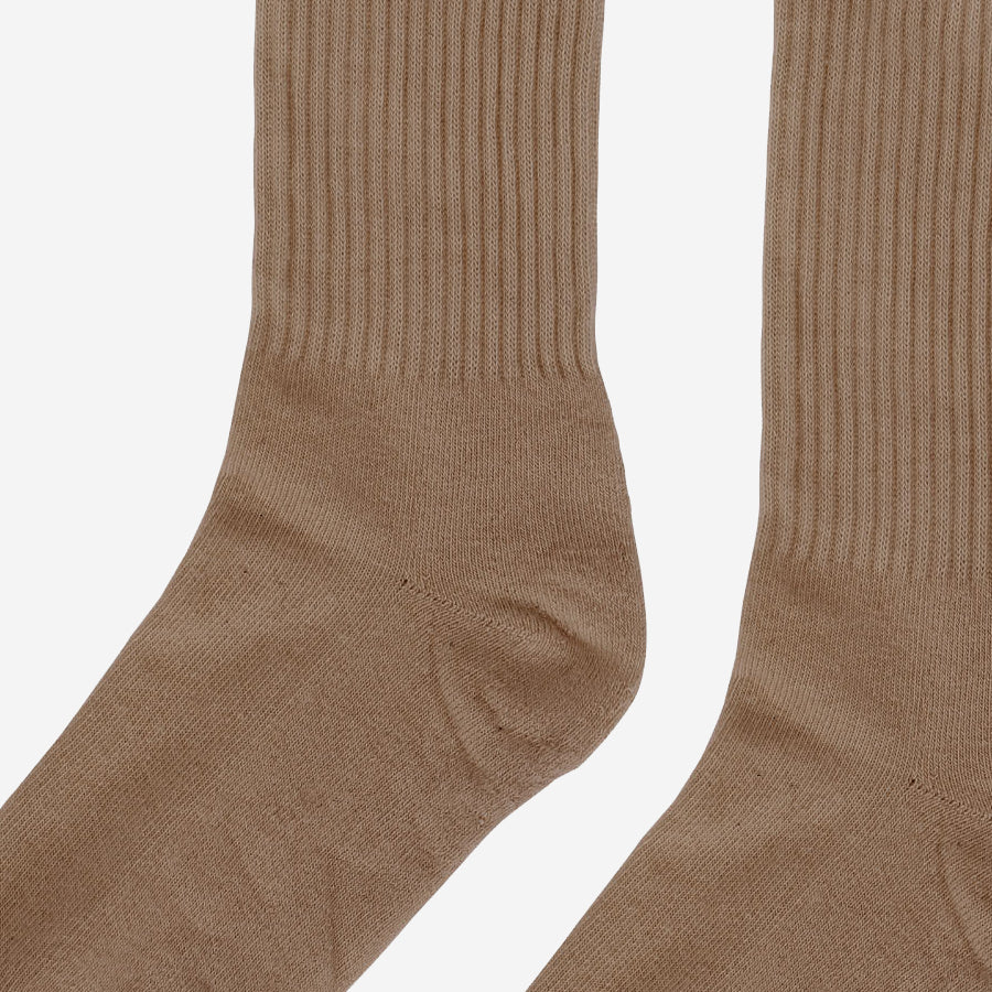 Classic Organic Active Crew Socks - Warm Taupe