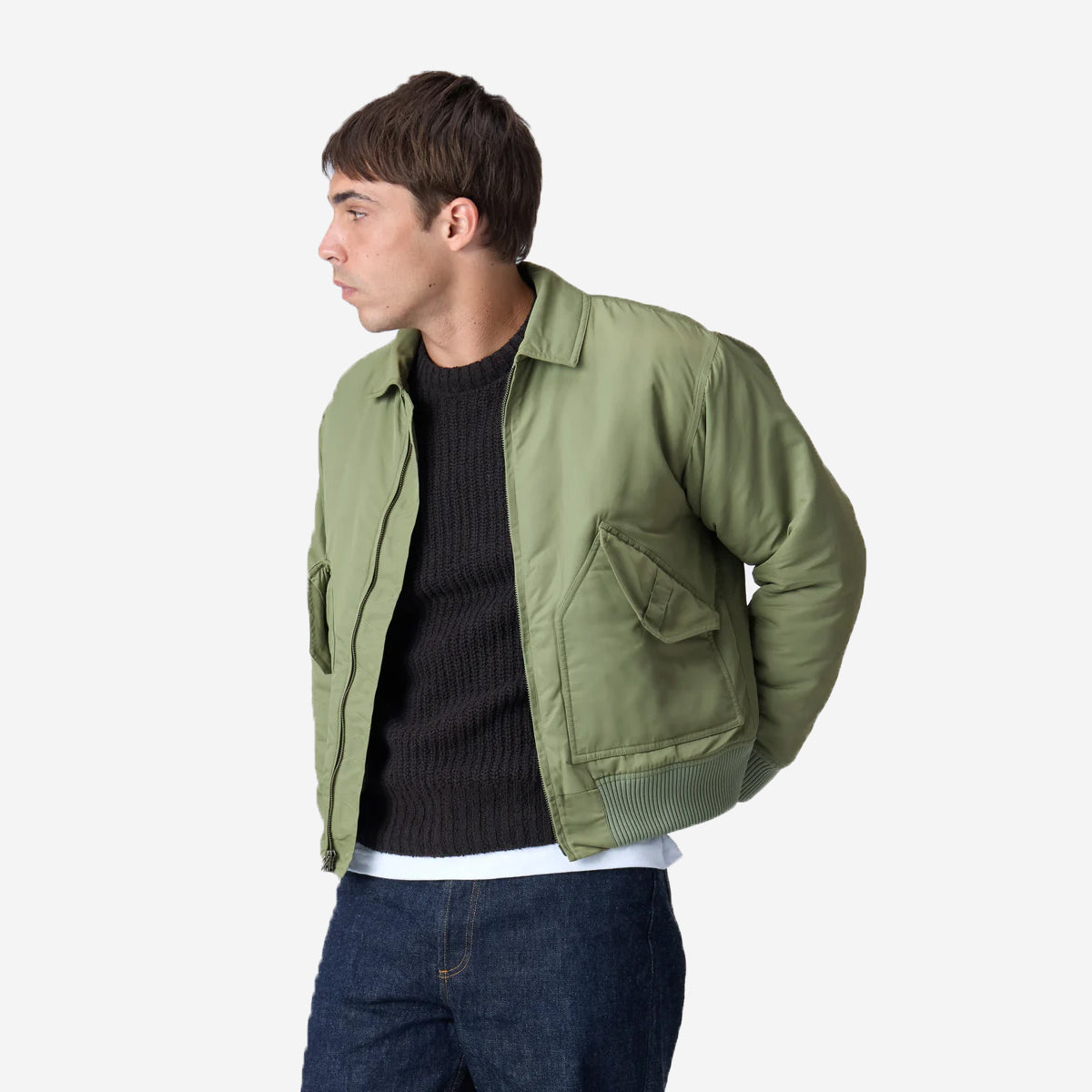 CWU Flight Jacket - Sage Aviator Satin