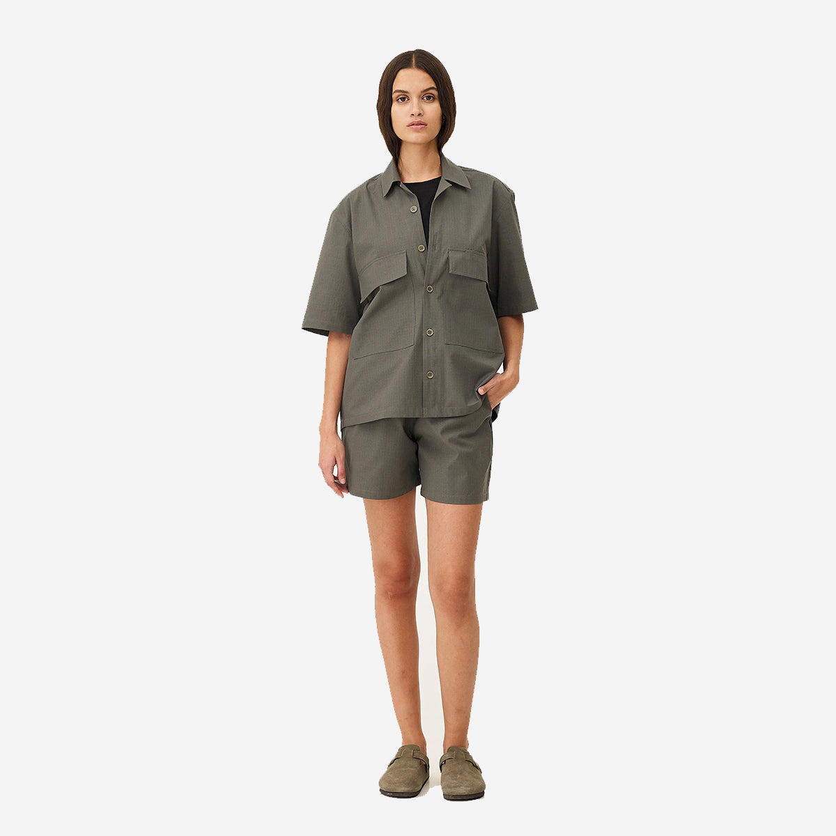 Cadiz Ripstop Easy Shorts - Army Green