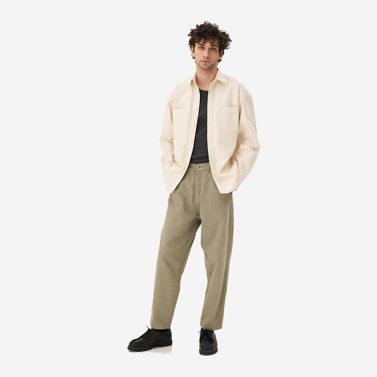 Calder Relaxed Tapered Easy Jeans - Olive