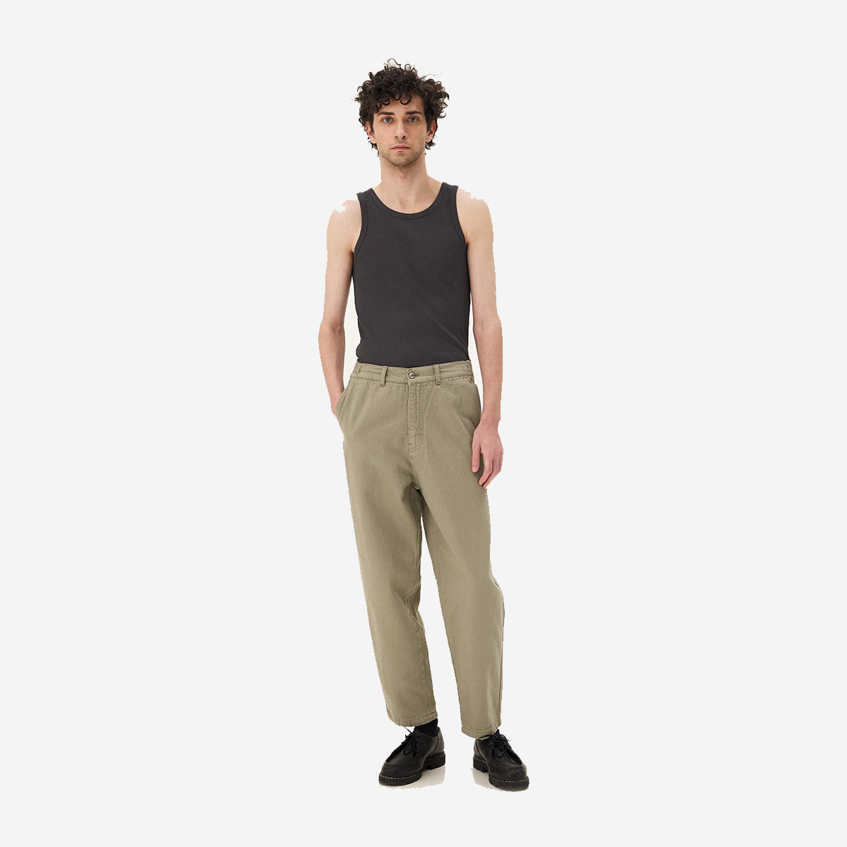 Calder Relaxed Tapered Easy Jeans - Olive