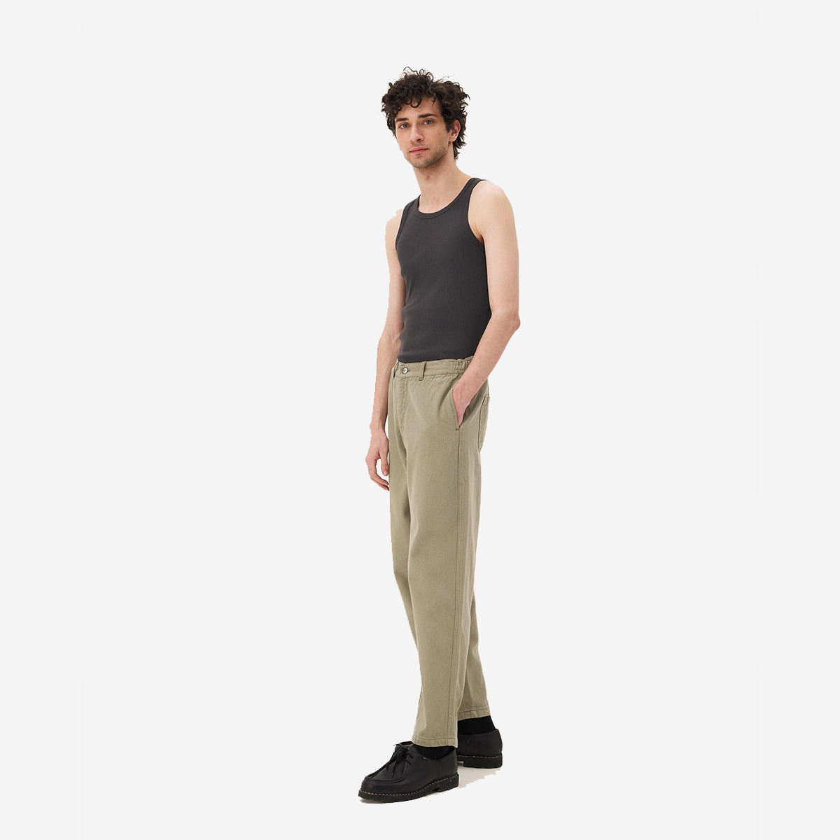 Calder Relaxed Tapered Easy Jeans - Olive