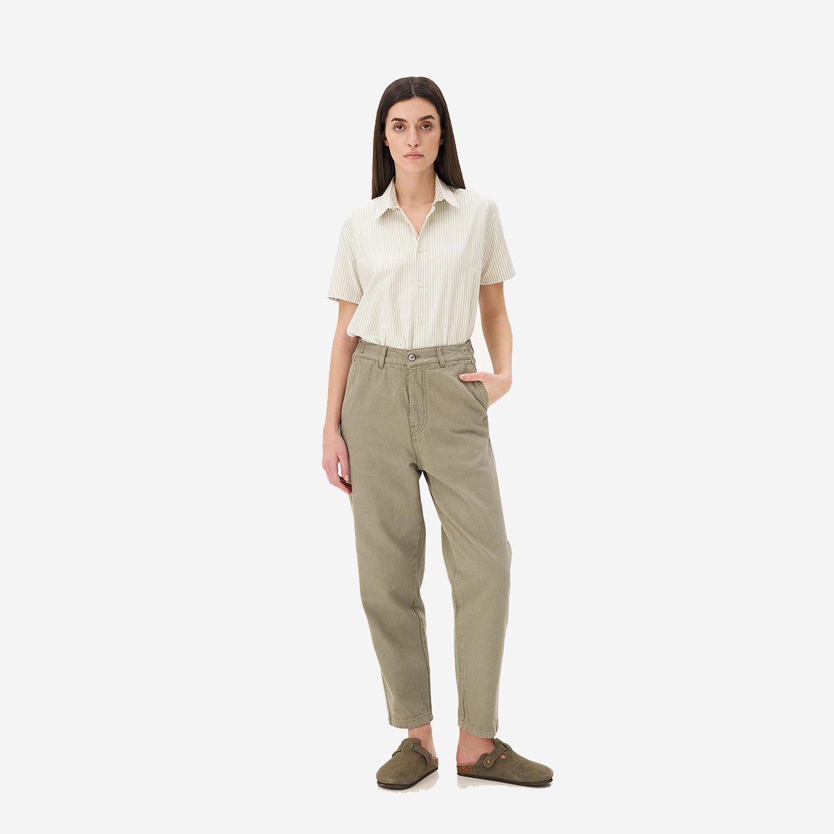 Calder Relaxed Tapered Easy Jeans - Olive