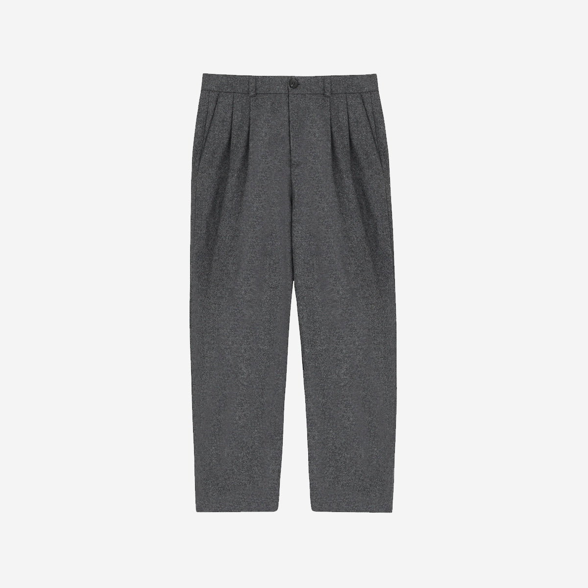 Cambridge Double Pleat Wool Pants - Slate Grey