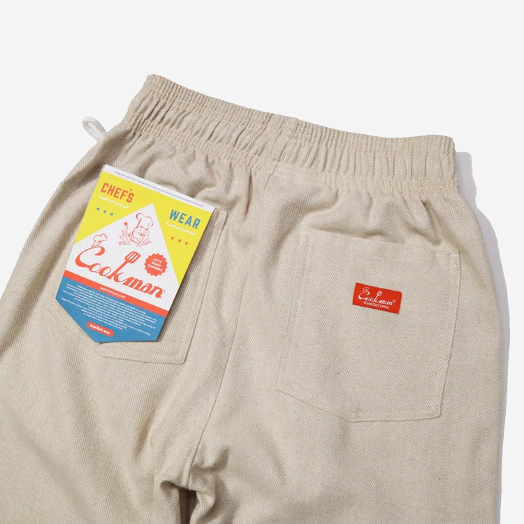 Chef Pants - Cream Milk Tweed