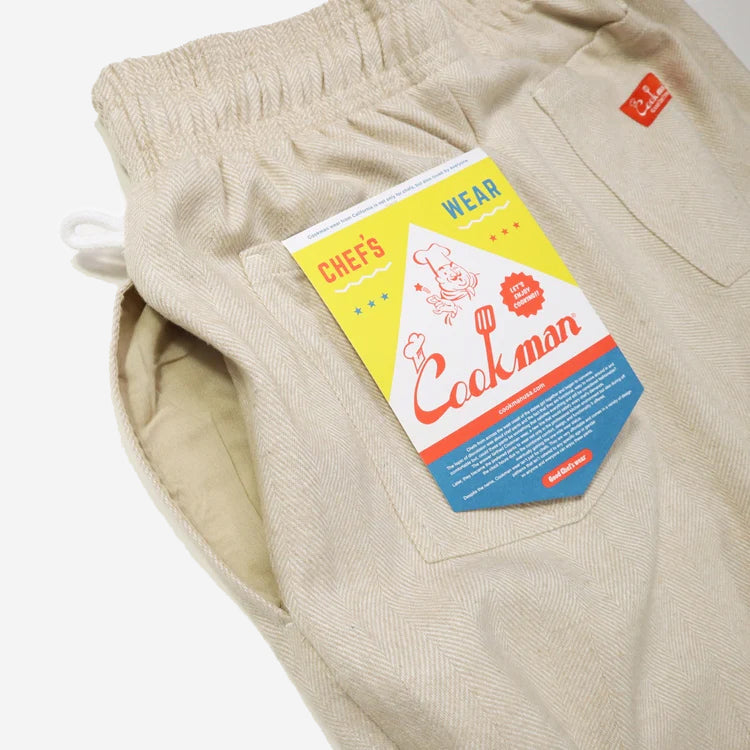 Chef Pants - Cream Milk Tweed