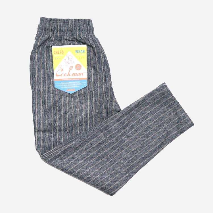 Chef Pants - Light Grey Wool Mix Stripe
