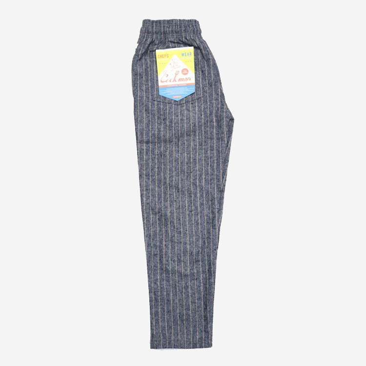 Chef Pants - Light Grey Wool Mix Stripe