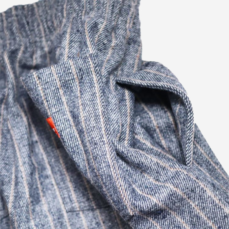 Chef Pants - Light Grey Wool Mix Stripe