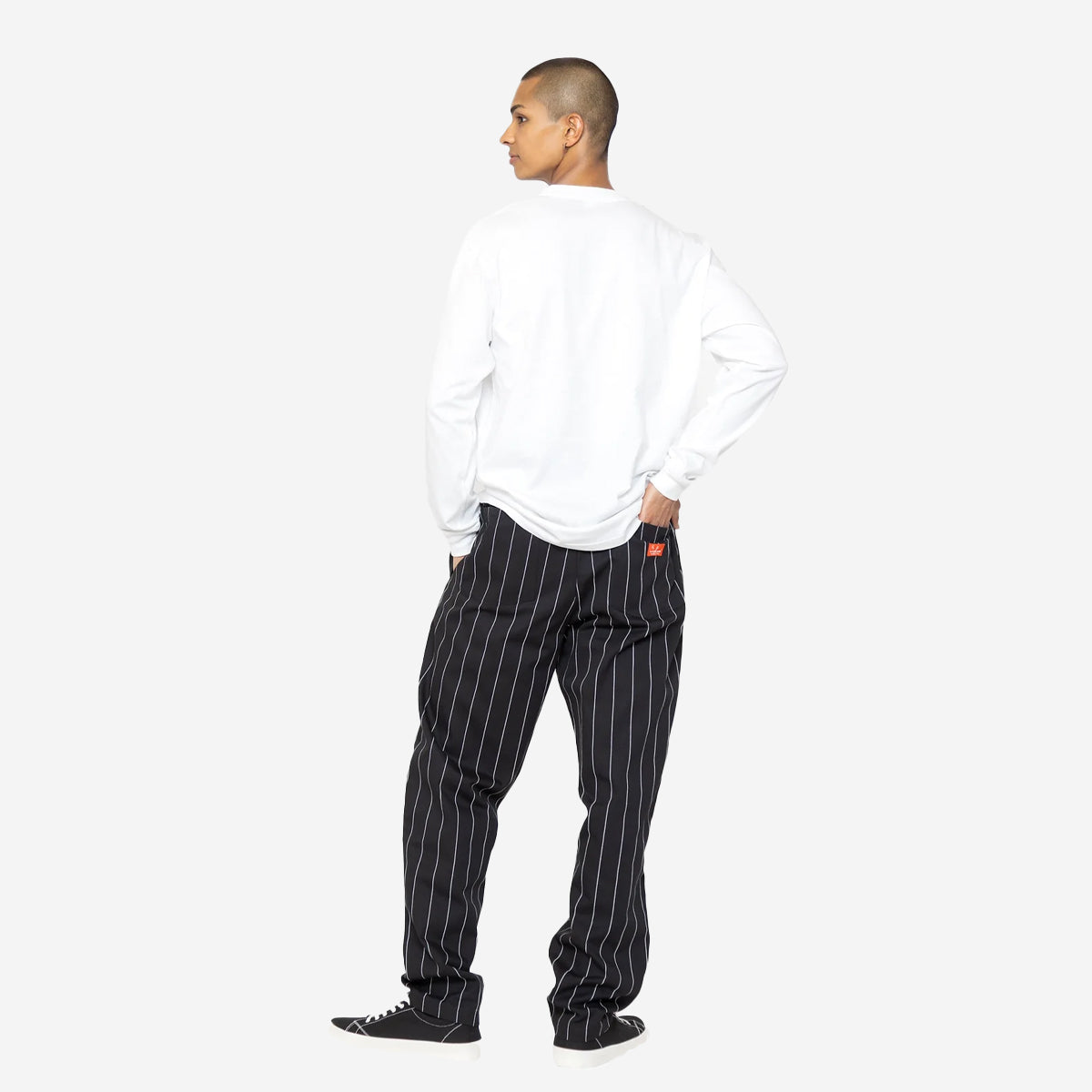 Chef Pants - Pencil Stripe - Black
