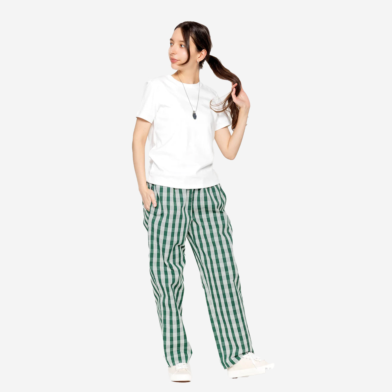 Chef Pants Semi-Wide - Palaka Check - Green