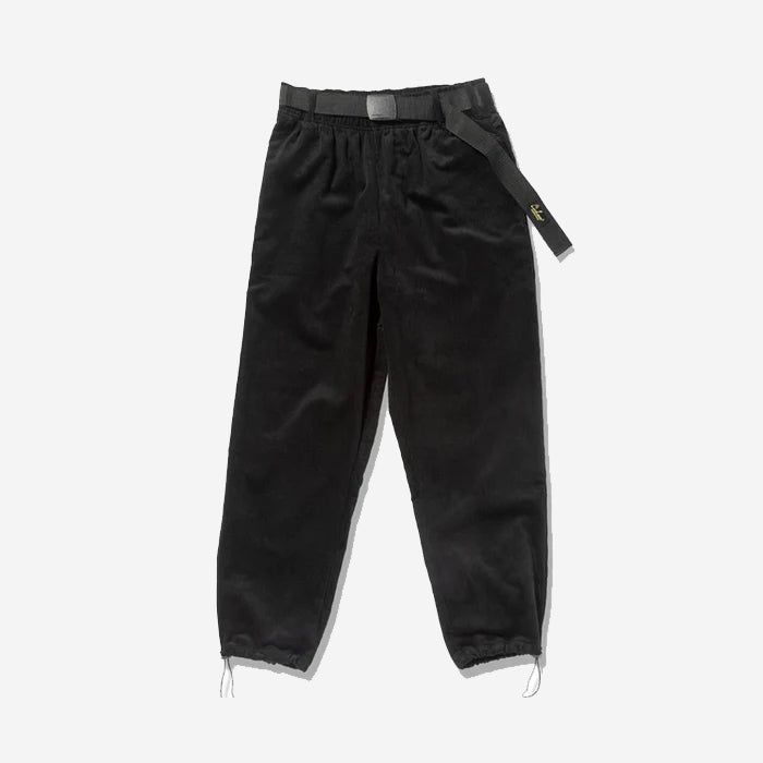 Chef Pants Semi-Wide - Black Belt Corduroy - Black