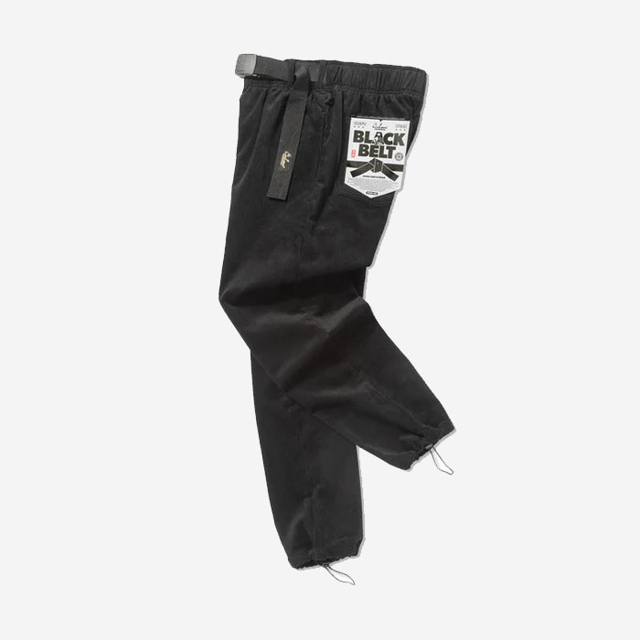 Chef Pants Semi-Wide - Black Belt Corduroy - Black