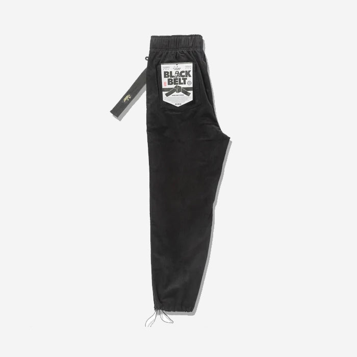 Chef Pants Semi-Wide - Black Belt Corduroy - Black