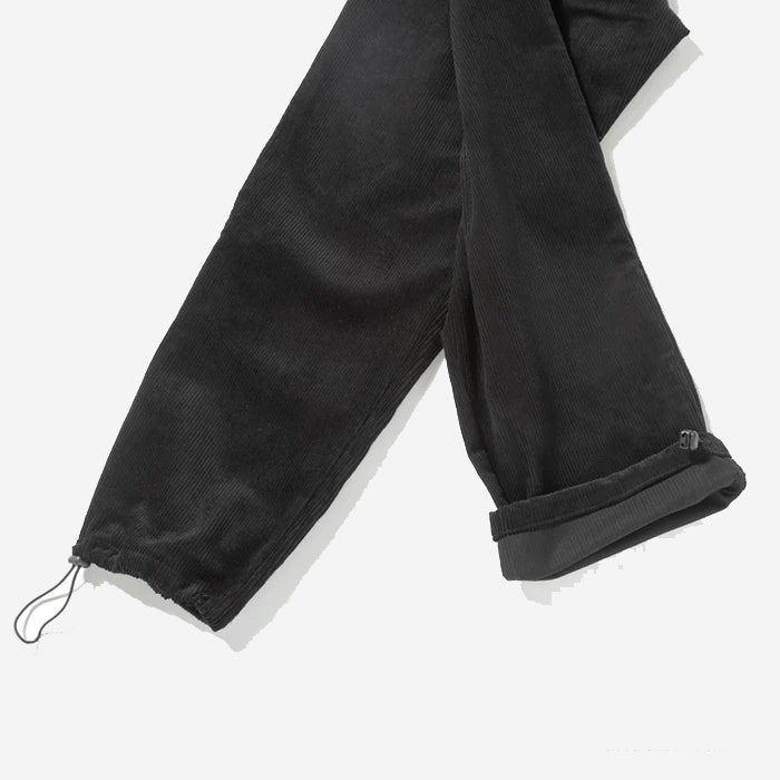 Chef Pants Semi-Wide - Black Belt Corduroy - Black