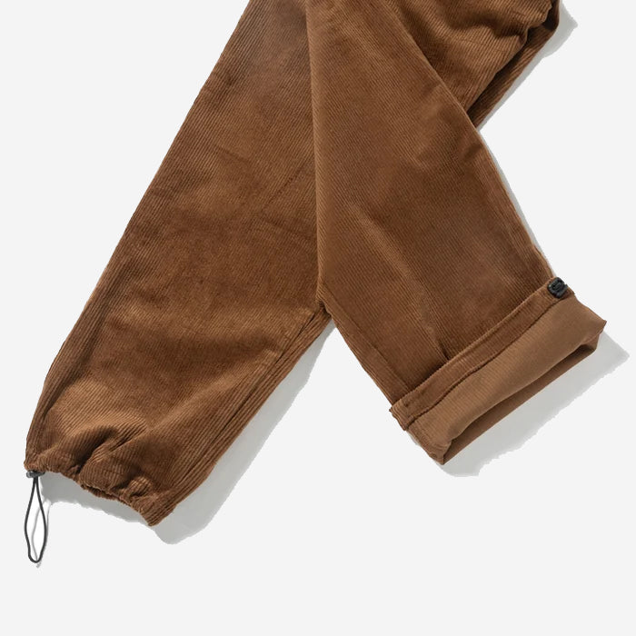 Chef Pants Semi-Wide - Black Belt Corduroy - Dark Brown