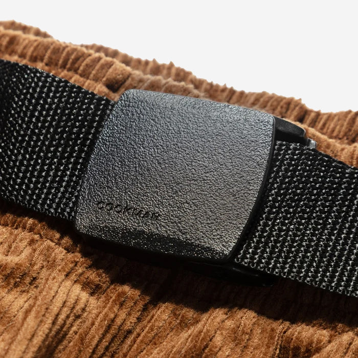 Chef Pants Semi-Wide - Black Belt Corduroy - Dark Brown