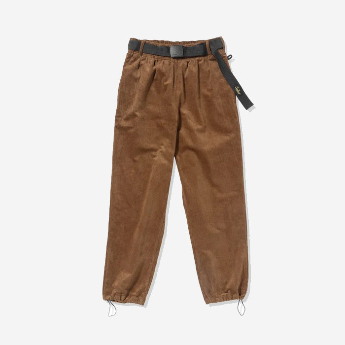 Chef Pants Semi-Wide - Black Belt Corduroy - Dark Brown