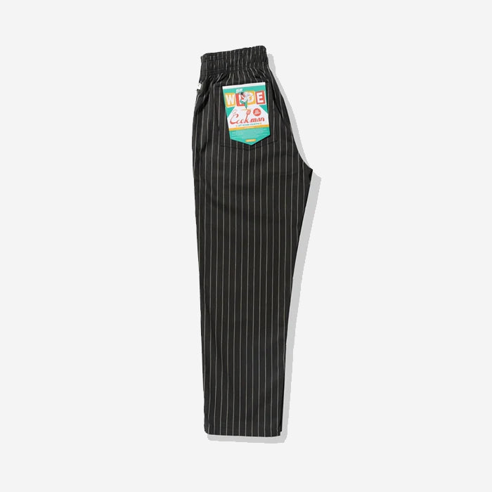 Chef Pants Semi-Wide - Charcoal Herringbone Stripe