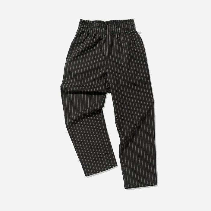Chef Pants Semi-Wide - Charcoal Herringbone Stripe