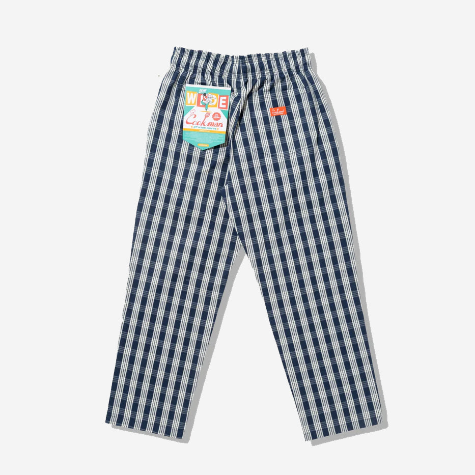 Cookman - Chef Pants Semi-Wide - Palaka Check - Navy – Muddy George