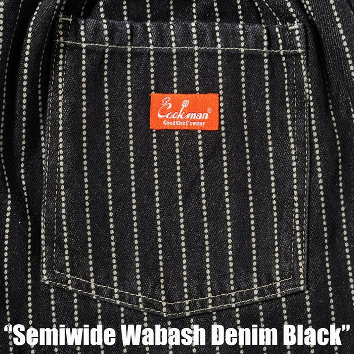 Chef Pants Semi-Wide - Black Wabash Denim