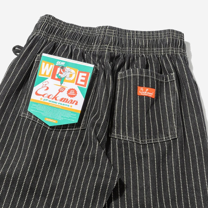 Chef Pants Semi-Wide - Black Wabash Denim