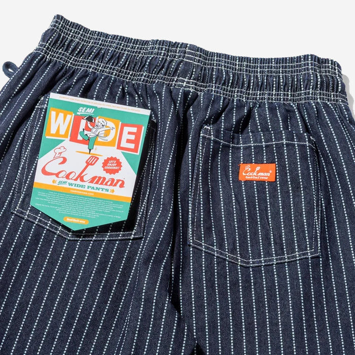 Chef Pants Semi-Wide - Navy Wabash Denim