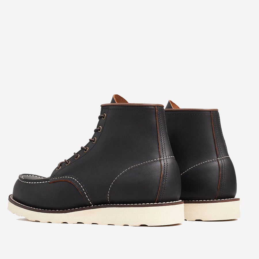 Classic Moc 6-Inch Leather Boots - Black Prairie