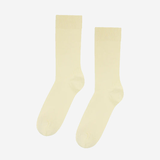 Classic Organic Crew Socks - Soft Yellow