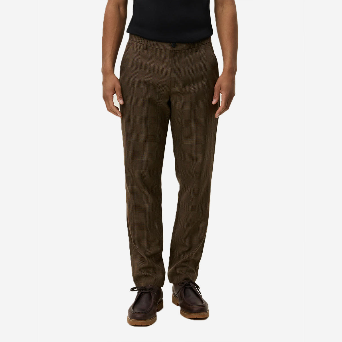 Como Reg Houndstooth Suit Pants - Teak Brown