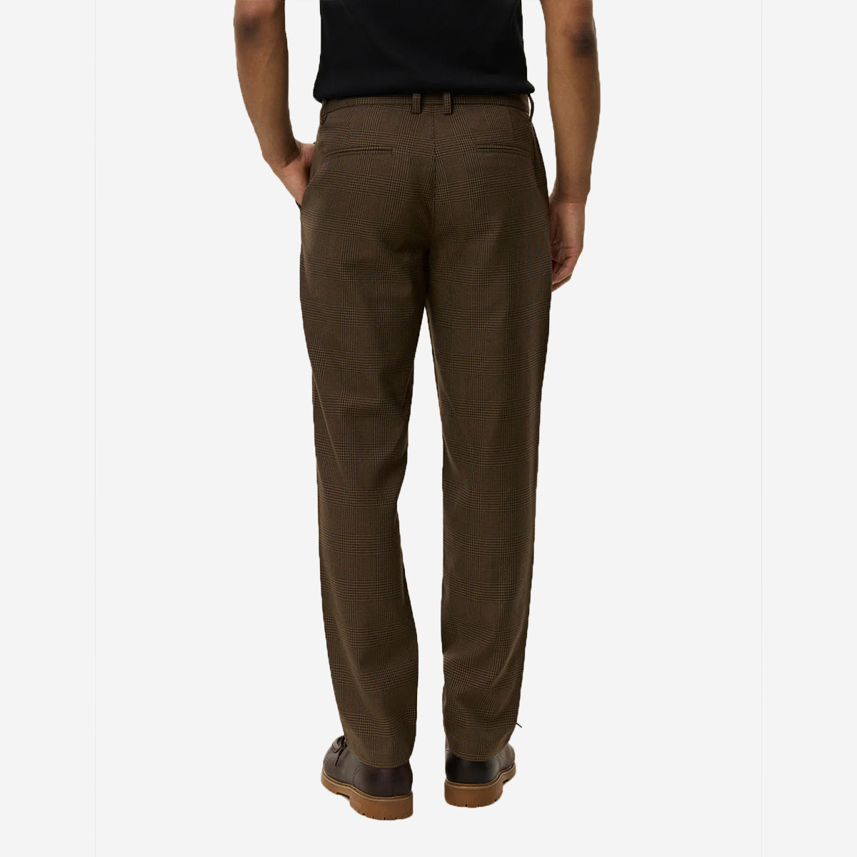 Como Reg Houndstooth Suit Pants - Teak Brown