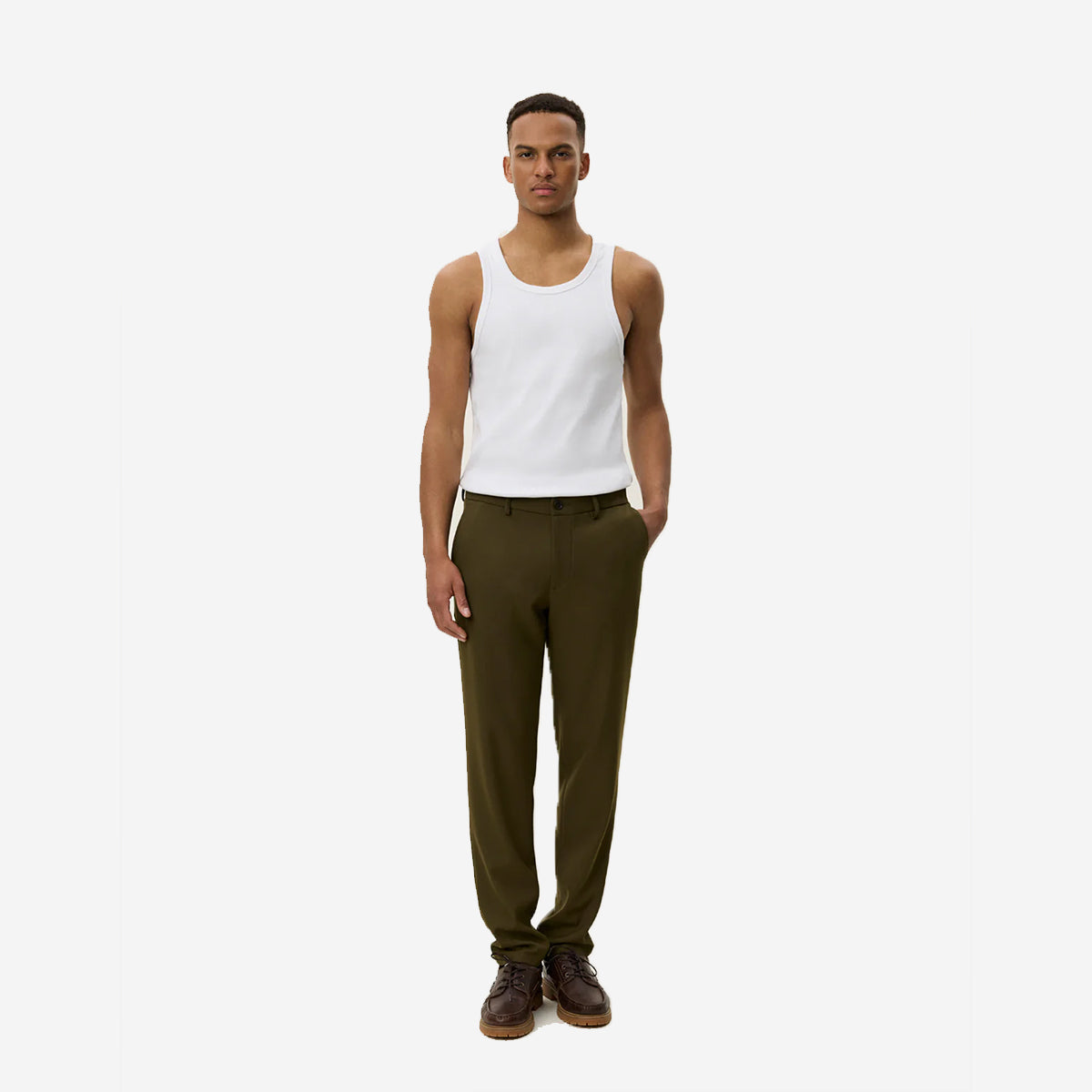 Como Regular Suit Pants - Military Olive