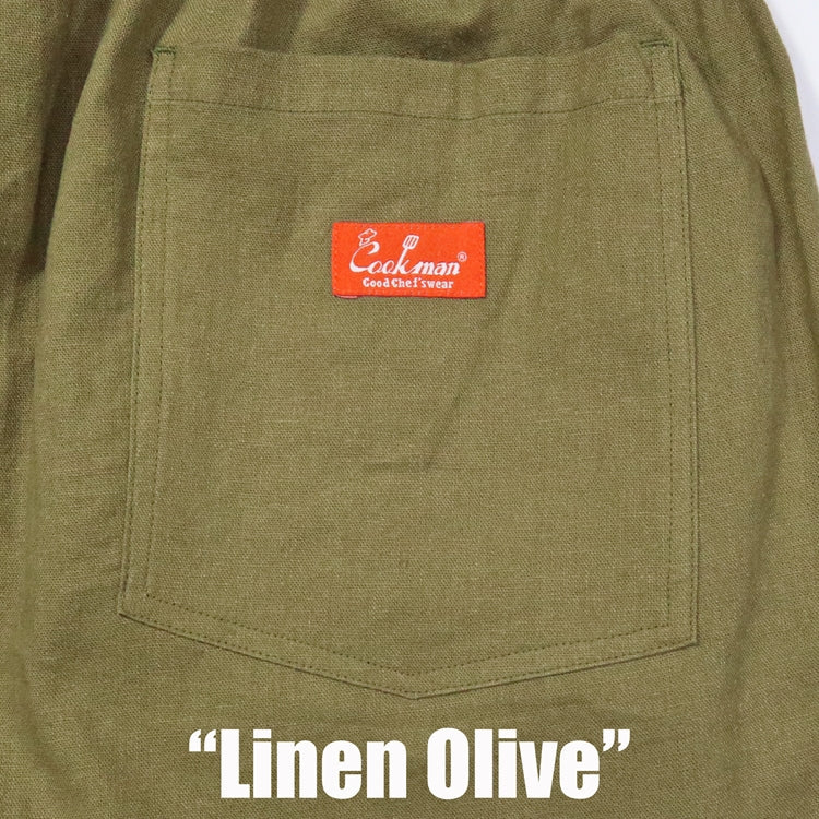Chef Pants - Olive Linen